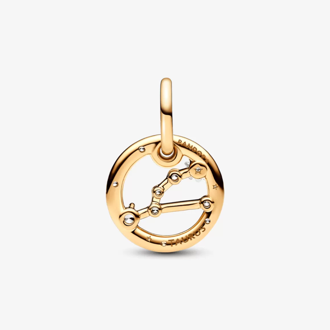 Pandora Charms Pendentes De Ouro | Charms Cristal-Pingente Signo Touro - Charm de Ouro Pendente