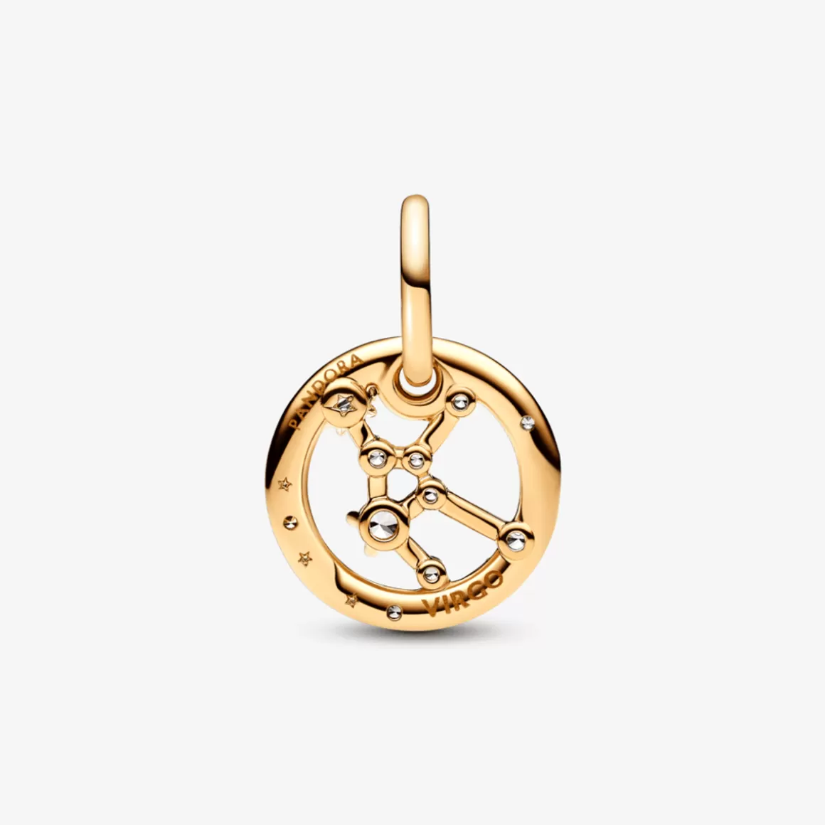 Pandora Charms Pendentes De Ouro | Charms Cristal-Pingente Signo Virgem - Charm de Ouro Pendente