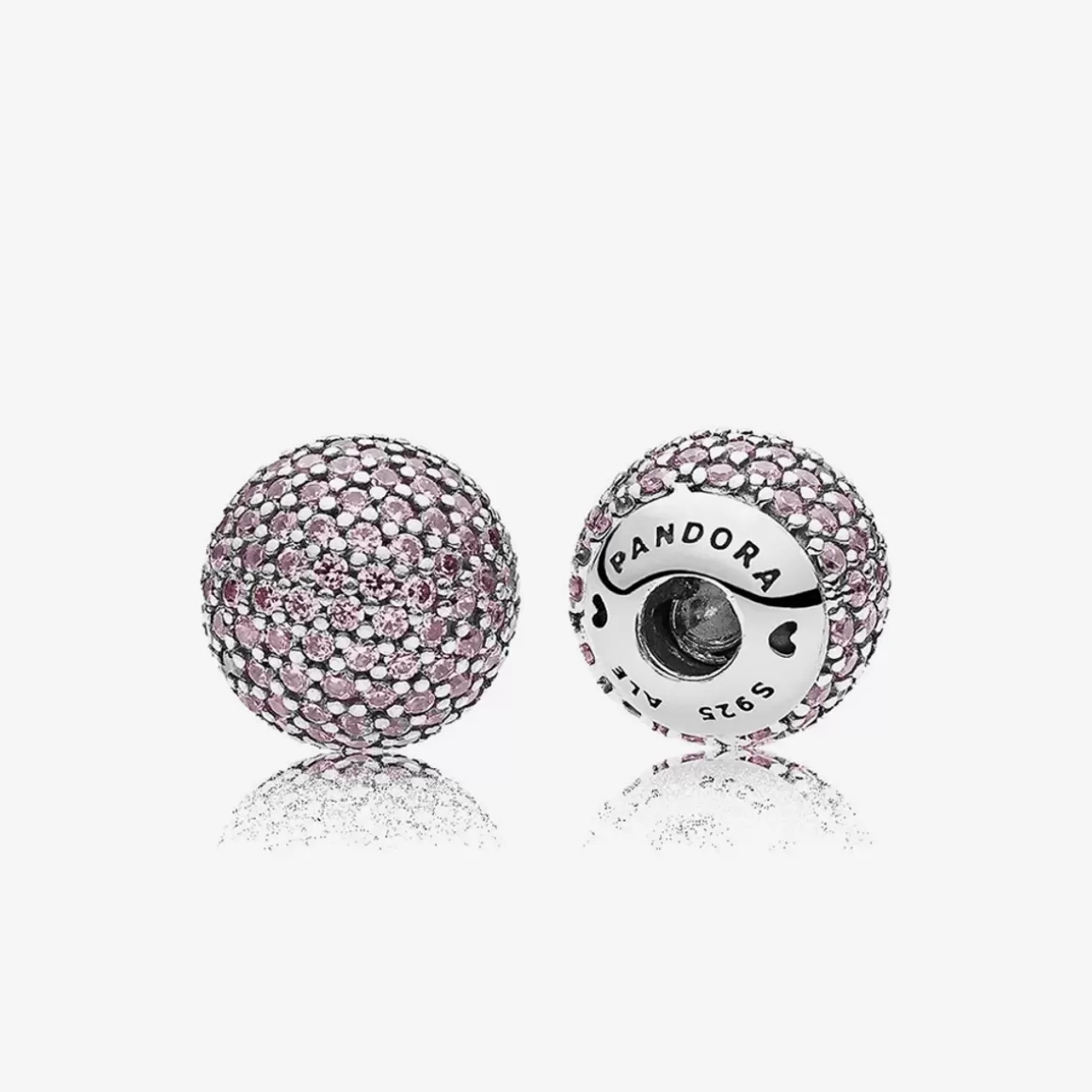 Pandora Braceletes Rígidos Em Prata-Ponteiras Evolution Pave Rosas